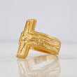 Anillo Cruz Cristo 6.55g / T8 3/4 Oro Amarillo 18K