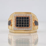 Anillo Sello Cuadro 9.15g / T10 Tres Oros 18K