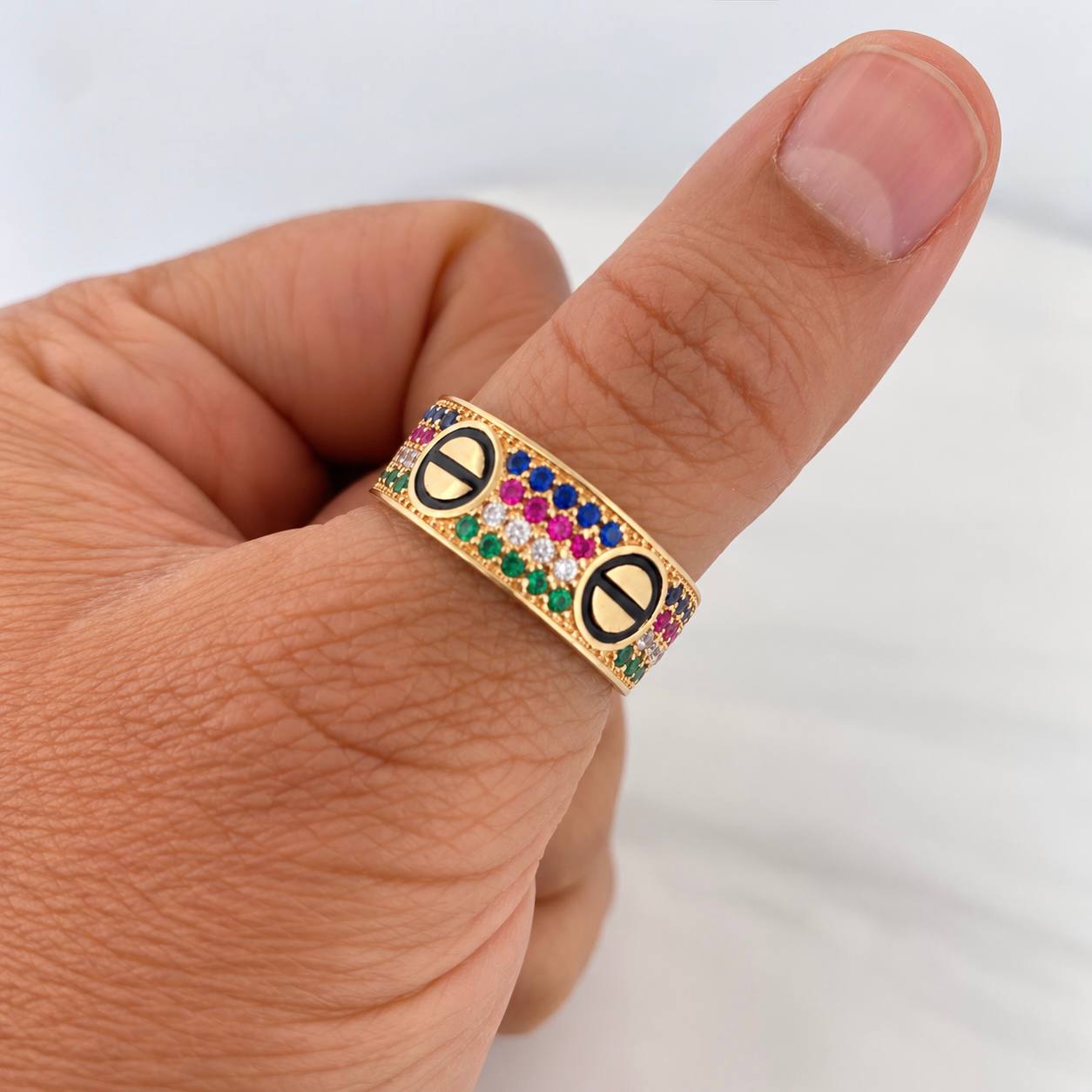 Anillo Tornillo 6.15g / T10 1/4 Oro Amarillo 18K