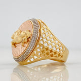 Anillo Caballo 9.7g / T9 3/4 Tres Oros 18K