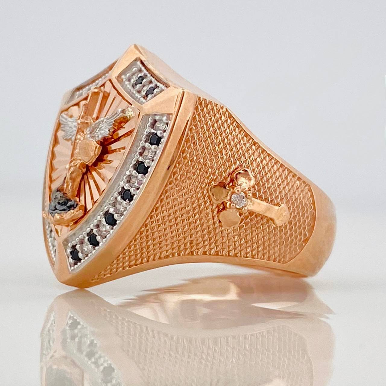 Anillo San Miguel Arcangel 9.45g / T9 1/4 Tres Oros 18K