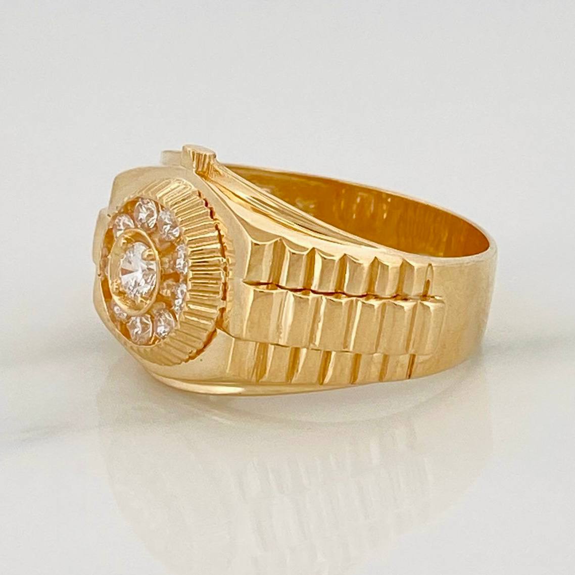 Anillo Halo 7.05g / T10 3/4 Oro Amarillo 18K