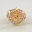 Anillo Virgen de Guadalupe 9.7g / T9 3/4 Tres Oros 18K