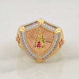 Anillo Virgen de Guadalupe 9.7g / T9 3/4 Tres Oros 18K