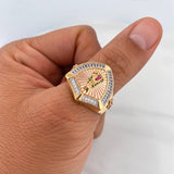 Anillo Virgen de Guadalupe 9.7g / T9 3/4 Tres Oros 18K