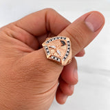 Anillo San Miguel Arcangel 9.45g / T9 1/4 Tres Oros 18K