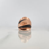 Anillo Relieves 7.3g / T5 1/2 Dos Oros Negro Rosa 18K