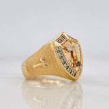 Anillo Escudo San Miguel Arcángel 9.3g / T10 1/4 Tres Oros 18K