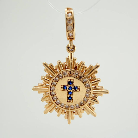 Dije Fragmento Cruz 2.35gr / 2.5cm / Oro Amarillo 18K &