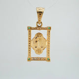 Dije San Benito 2.4gr / 2.5cm / Dos Oros Amarillo Blanco 18K &