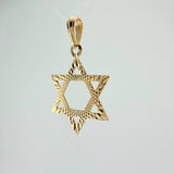 Dije Estrella De David 2.35gr / 4cm / Oro Amarillo 18K