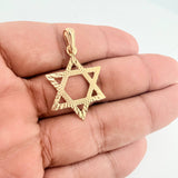 Dije Estrella De David 2.35gr / 4cm / Oro Amarillo 18K