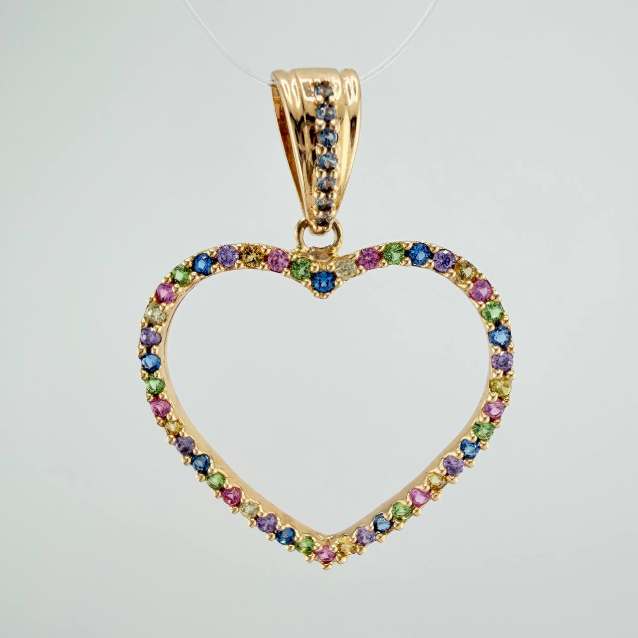 Dije Silueta Corazon 2gr / 3cm / Oro Amarillo 18K &