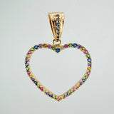Dije Silueta Corazon 2gr / 3cm / Oro Amarillo 18K &