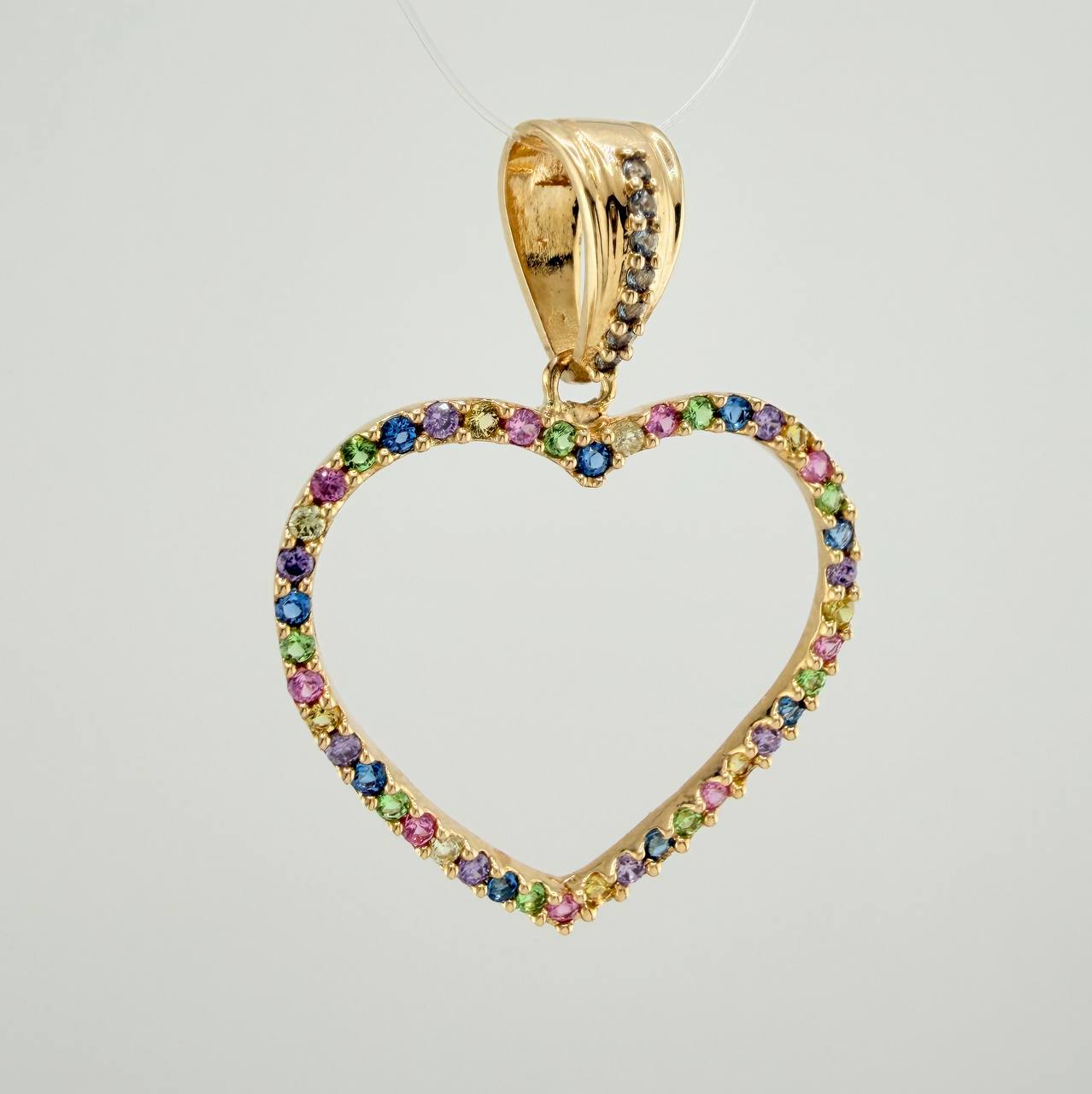 Dije Silueta Corazon 2gr / 3cm / Oro Amarillo 18K &
