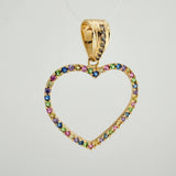 Dije Silueta Corazon 2gr / 3cm / Oro Amarillo 18K &