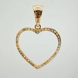 Dije Silueta Corazon 2gr / 3cm / Oro Amarillo 18K &