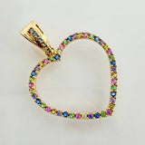 Dije Silueta Corazon 2gr / 3cm / Oro Amarillo 18K &
