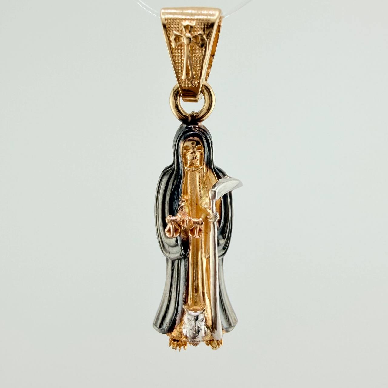 Dije Santa Muerte 2.55gr / 2.8cm / Tres Oros 18K &