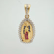 Dije Virgen Guadalupe 2.55gr / 2.7cm / Dos Oros Amarillo Blanco 18K &