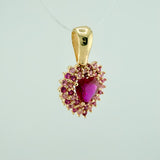 Dije Halo Corazon Tupido 2.35gr / 2cm / Oro Amarillo 18K &