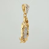 Dije Virgen Guadalupe 2.65gr / 3.1cm / Dos Oros Amarillo Blanco 18K &