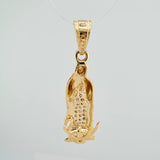 Dije Virgen Guadalupe 2.65gr / 3.1cm / Dos Oros Amarillo Blanco 18K &