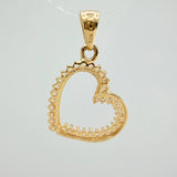 Dije Silueta Corazon  1.2gr / 2.1cm / Oro Amarillo 18K &