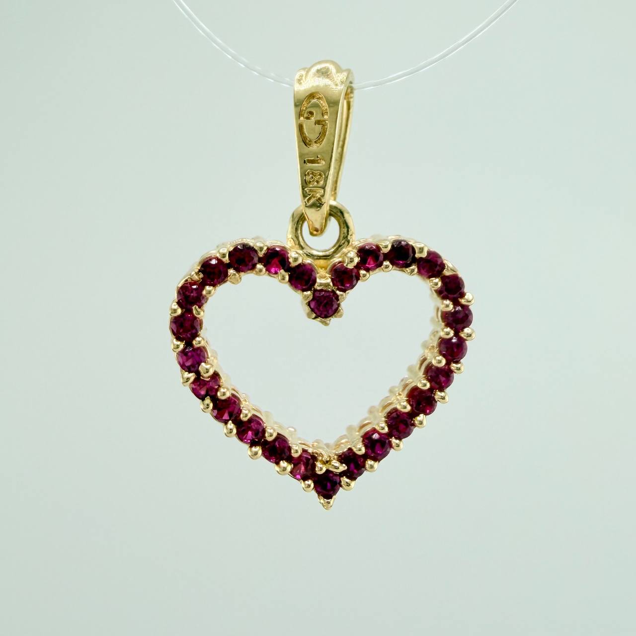 Dije Silueta Corazon Doble Faz 1.5gr / 2cm / Oro Amarillo 18K &