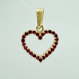 Dije Silueta Corazon Doble Faz 1.5gr / 2cm / Oro Amarillo 18K &