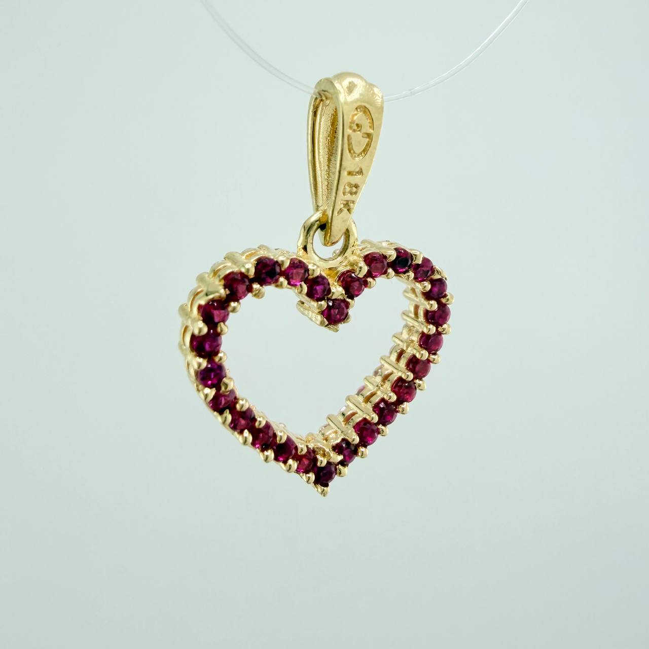Dije Silueta Corazon Doble Faz 1.5gr / 2cm / Oro Amarillo 18K &