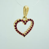 Dije Silueta Corazon Doble Faz 1.5gr / 2cm / Oro Amarillo 18K &