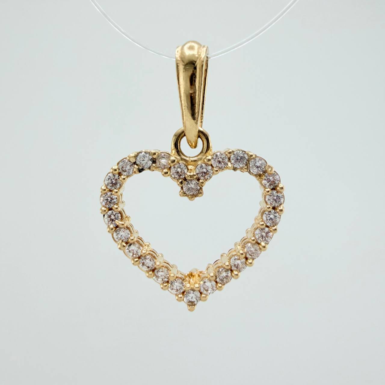 Dije Silueta Corazon Doble Faz 1.5gr / 2cm / Oro Amarillo 18K &