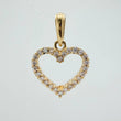 Dije Silueta Corazon Doble Faz 1.5gr / 2cm / Oro Amarillo 18K &