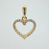 Dije Silueta Corazon Doble Faz 1.5gr / 2cm / Oro Amarillo 18K &