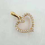 Dije Silueta Corazon Doble Faz 1.5gr / 2cm / Oro Amarillo 18K &