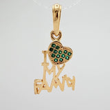 Dije Letras Corazon 1.6gr / 2.4cm / Oro Amarillo 18K