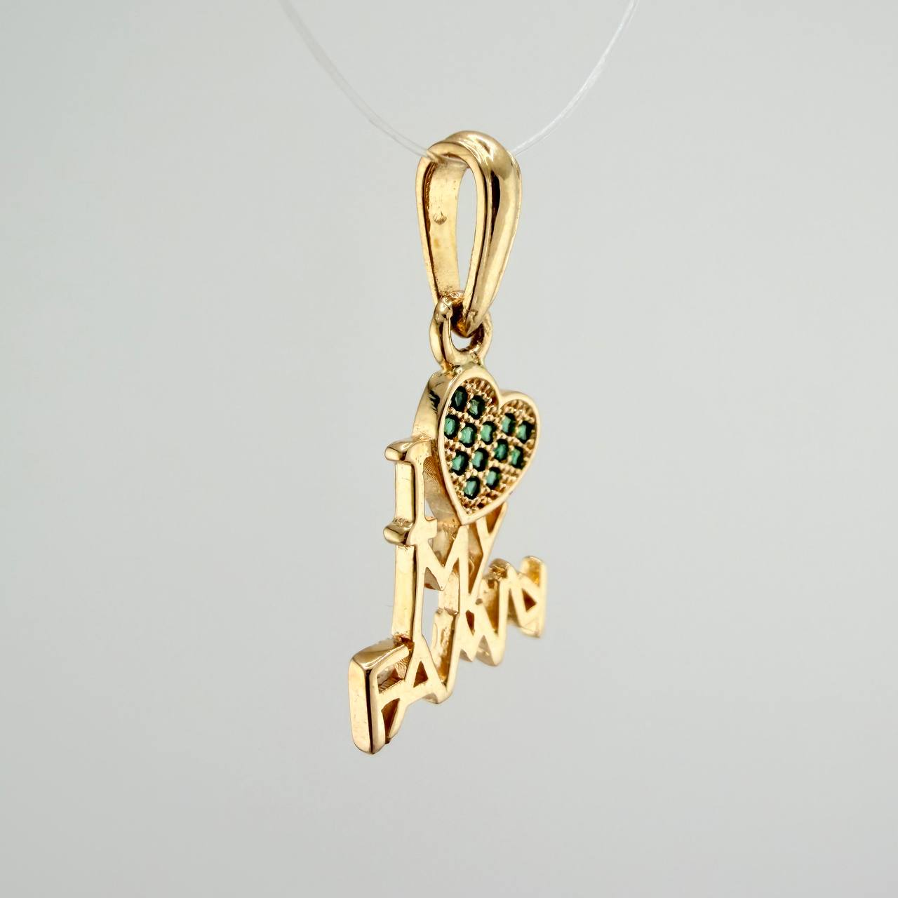 Dije Letras Corazon 1.6gr / 2.4cm / Oro Amarillo 18K