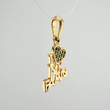 Dije Letras Corazon 1.6gr / 2.4cm / Oro Amarillo 18K