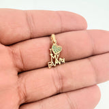Dije Letras Corazon 1.6gr / 2.4cm / Oro Amarillo 18K
