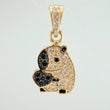 Dije Capibara 1.5gr / 1.9cm / Dos Oros Negro Amarillo 18K