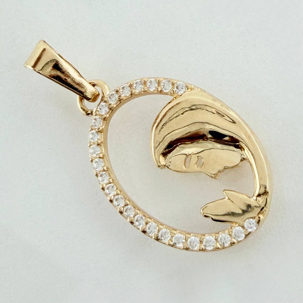 Dije Virgen Maria 1.1gr / 2.4cm / Oro Amarillo 18K &