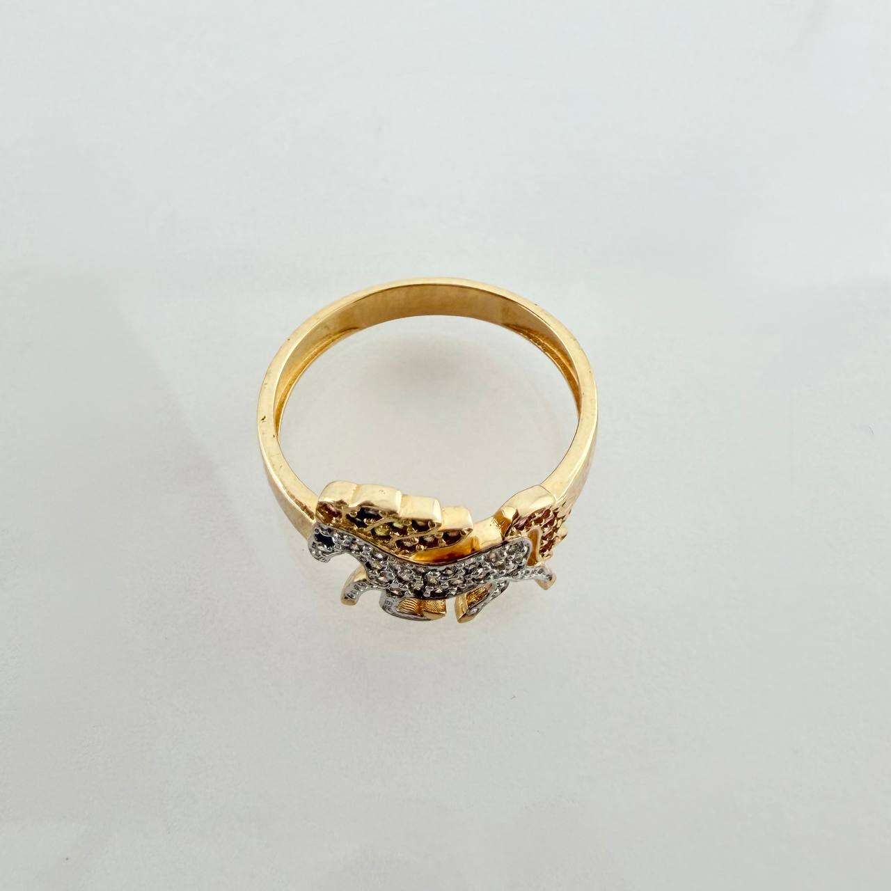 Anillo Pony 2.8gr / T6 1/4 / Dos Oros Amarillo Blanco 18K