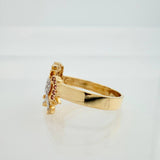 Anillo Pony 2.8gr / T6 1/4 / Dos Oros Amarillo Blanco 18K