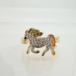 Anillo Pony 2.8gr / T6 1/4 / Dos Oros Amarillo Blanco 18K