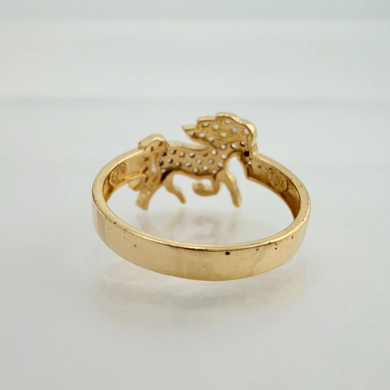 Anillo Pony 2.8gr / T6 1/4 / Dos Oros Amarillo Blanco 18K