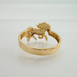 Anillo Pony 2.8gr / T6 1/4 / Dos Oros Amarillo Blanco 18K