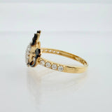 Anillo Corazon Devil 2.55gr / T6 / Tres Oros 18K