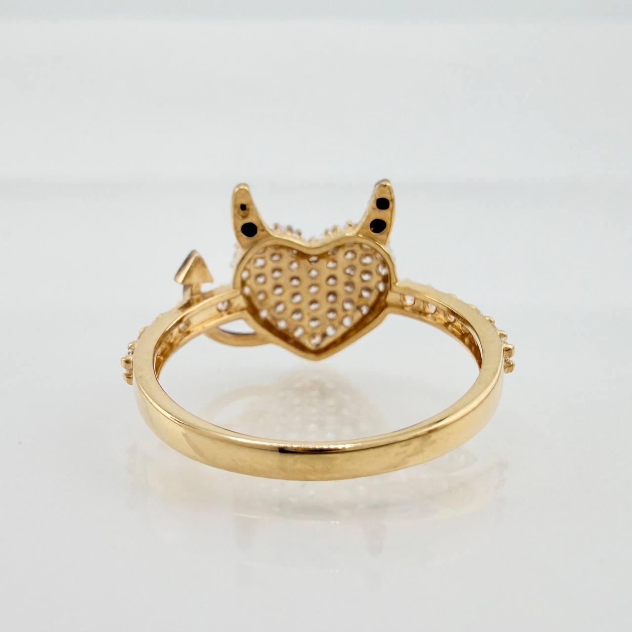 Anillo Corazon Devil 2.55gr / T6 / Tres Oros 18K