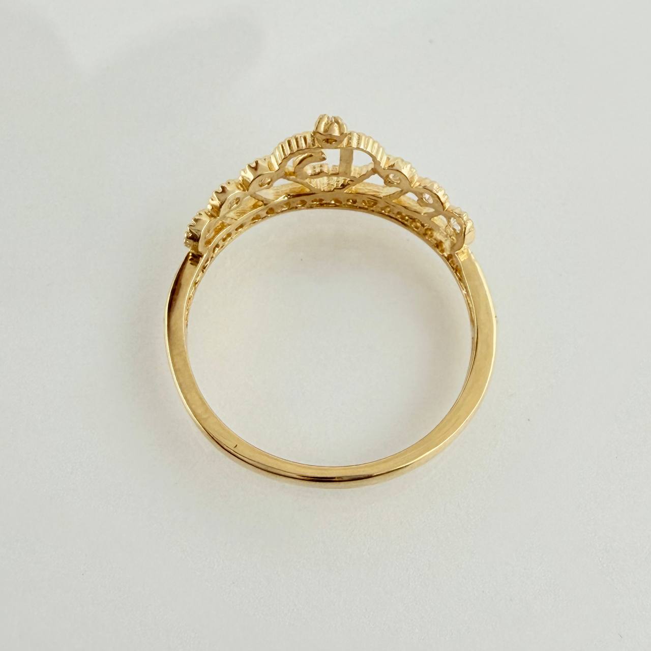 Anillo Corona 15s 2.15gr / T7 / Oro Amarillo 18K &